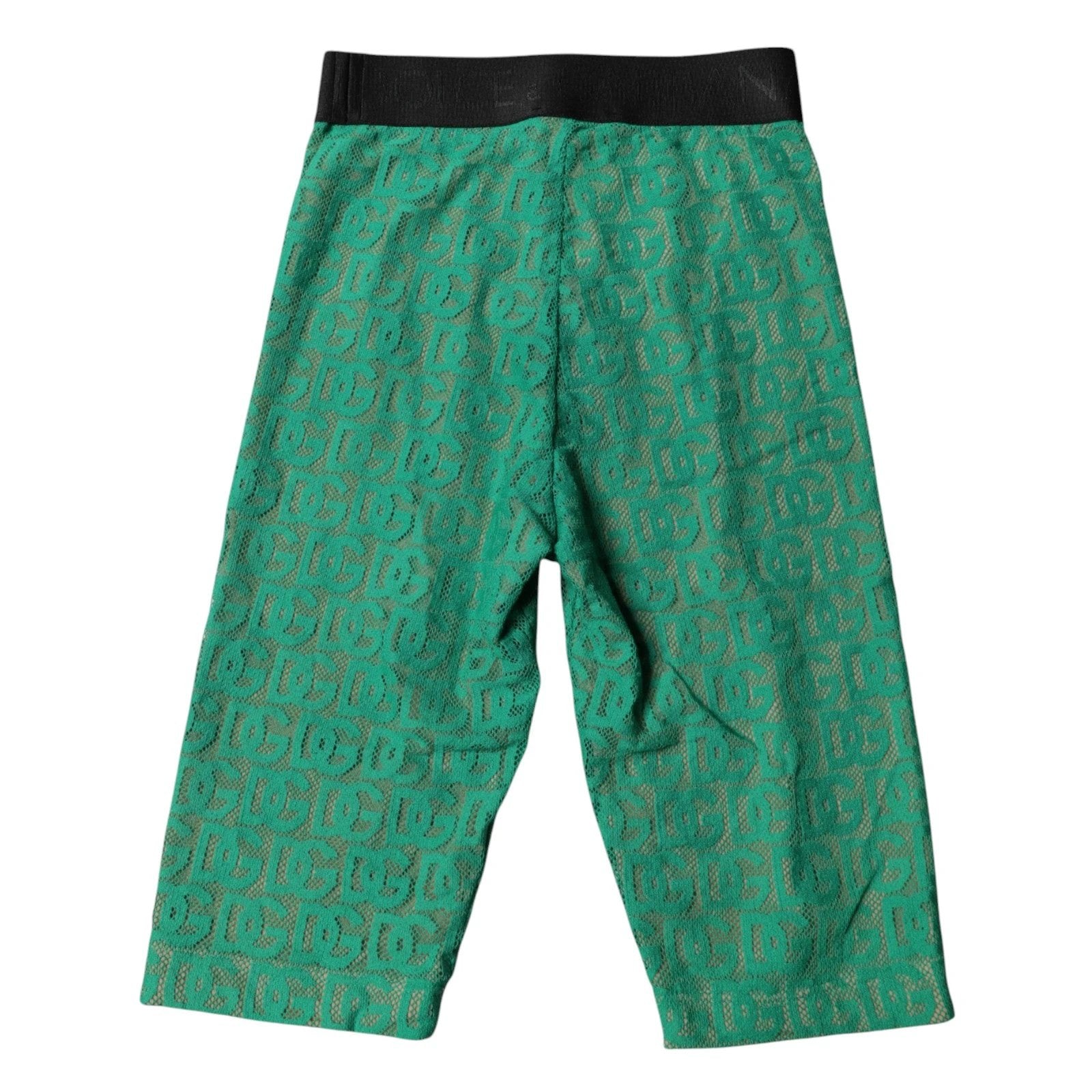 Dolce & Gabbana Green Logo Monogram Cropped Tights Underwear by Dolce & Gabbana