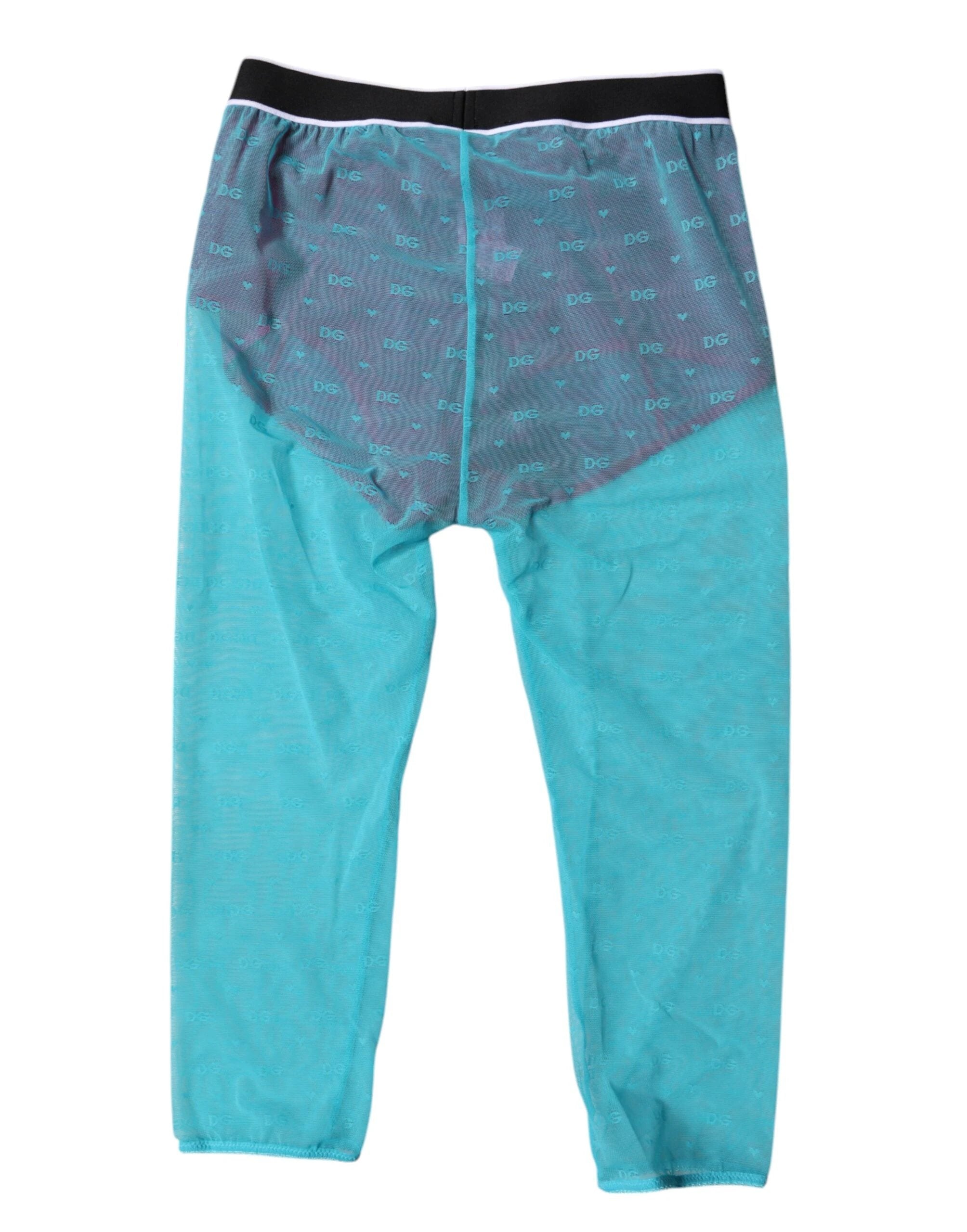 Dolce & Gabbana Blue Fuchsia Logo Lingerie Cropped Underwear by Dolce & Gabbana