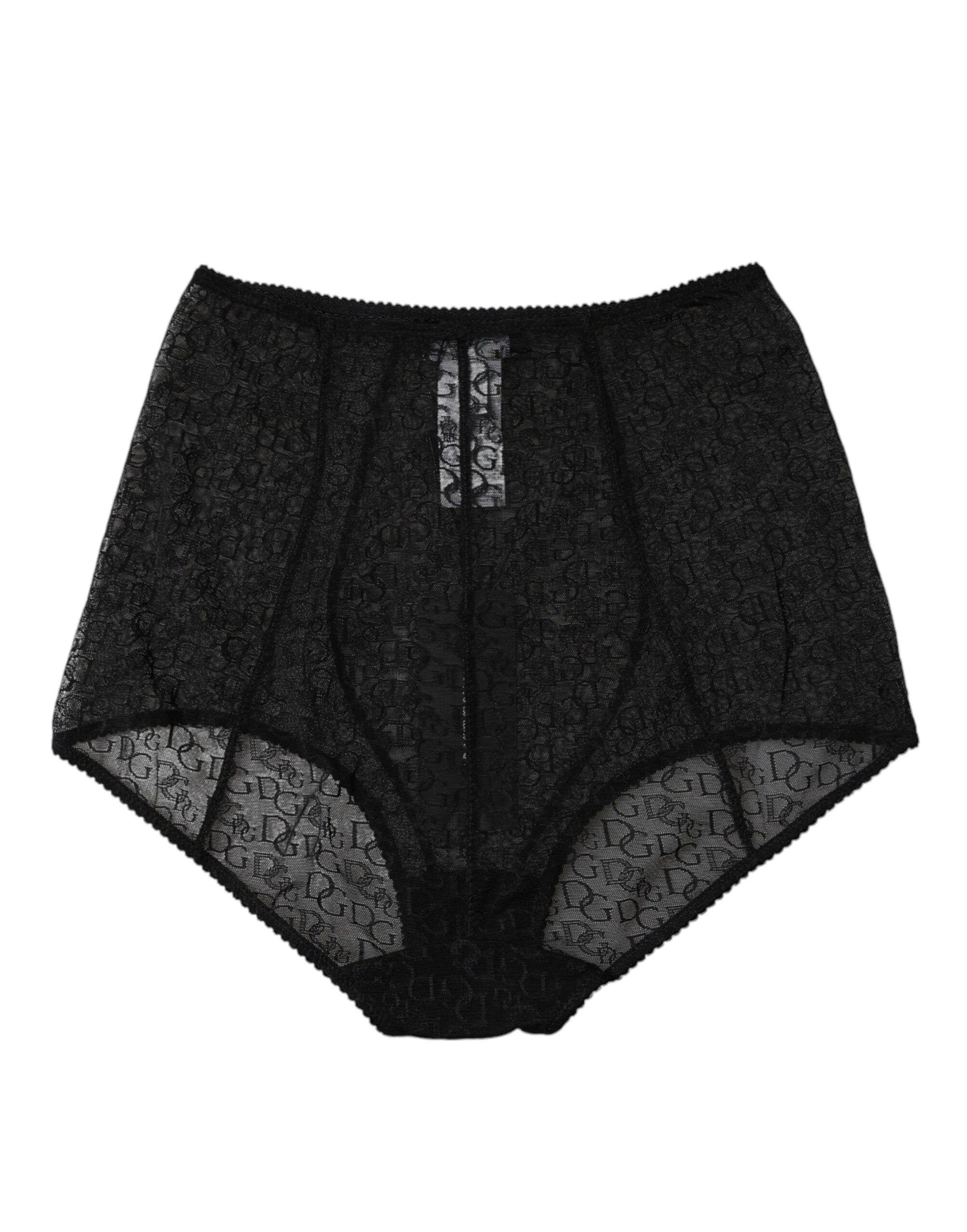 Dolce & Gabbana Black Logo Girdle High Waist Panty Underwear by Dolce & Gabbana
