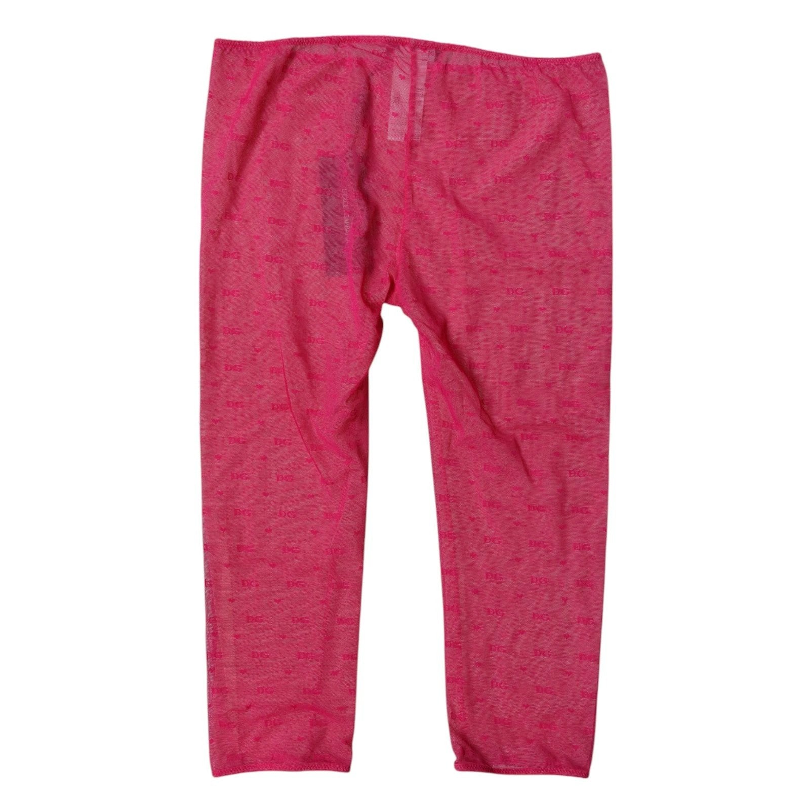 Dolce & Gabbana Fuchsia Logo Lace Lingerie Cropped Tight Underwear by Dolce & Gabbana