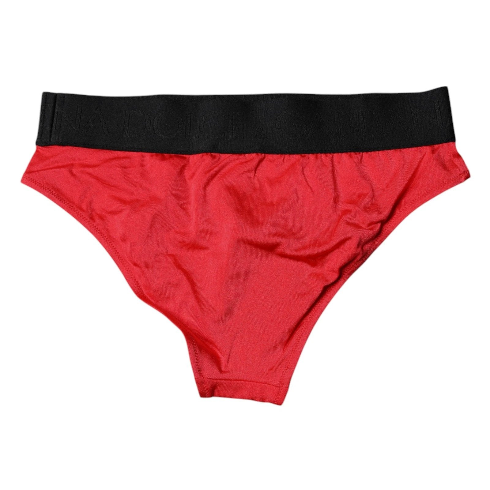 Dolce & Gabbana Red Nylon Stretch Mid Waist Panty Underwear by Dolce & Gabbana