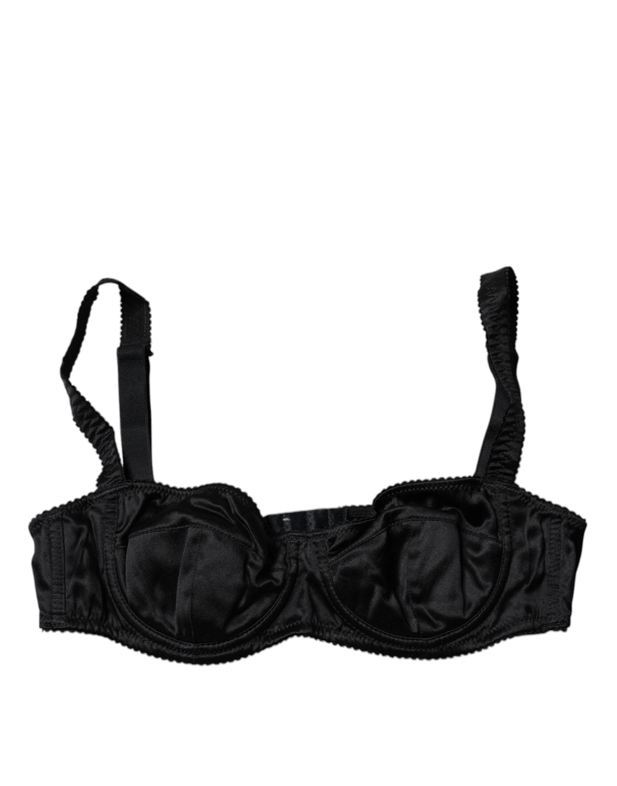 Dolce & Gabbana Black Silk Stretch Balconette Brassiere Underwear by Dolce & Gabbana