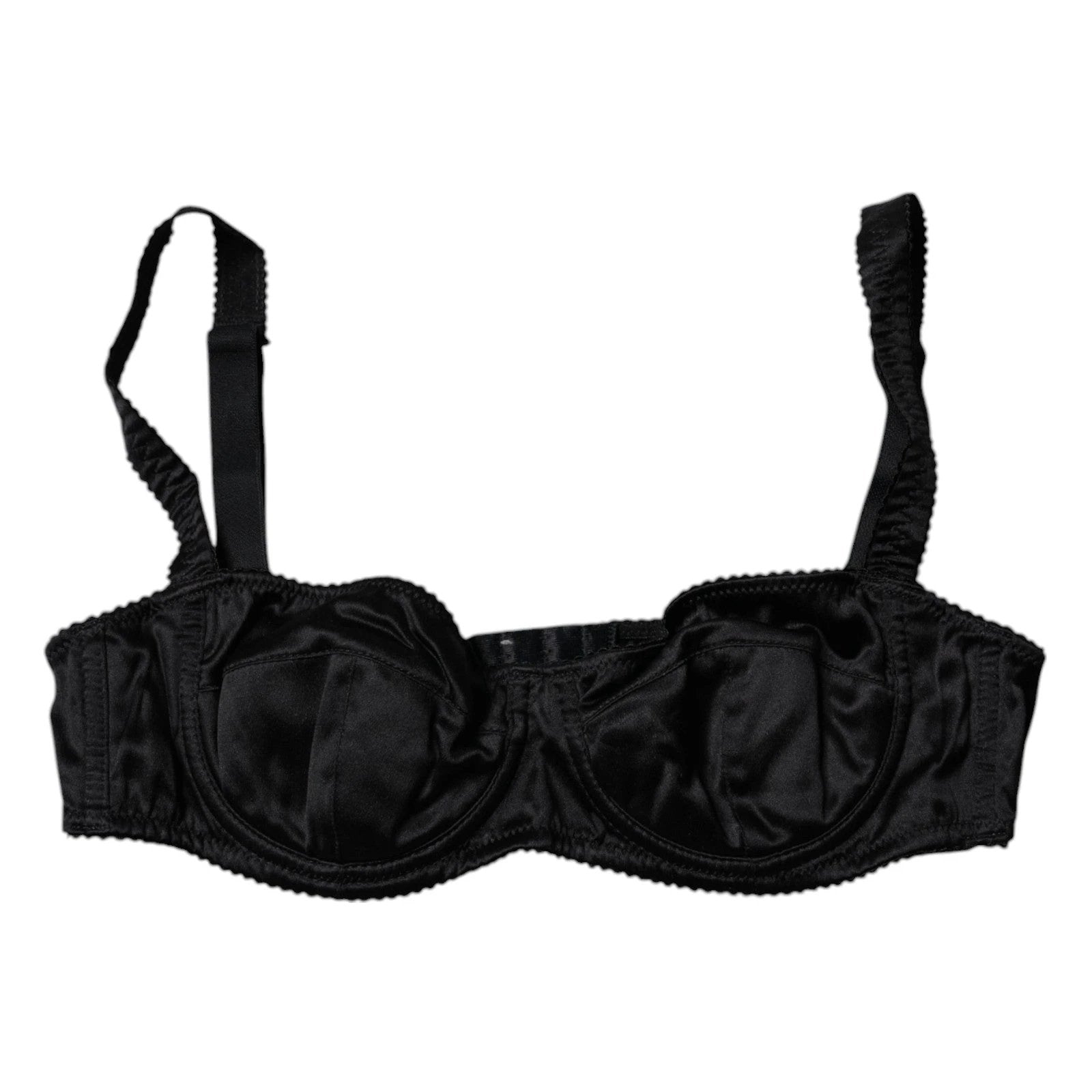 Dolce & Gabbana Black Silk Stretch Balconette Brassiere Underwear by Dolce & Gabbana
