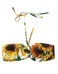 Dolce & Gabbana Multicolor Floral Halter Beachwear Bikini Top Swimwear by Dolce & Gabbana