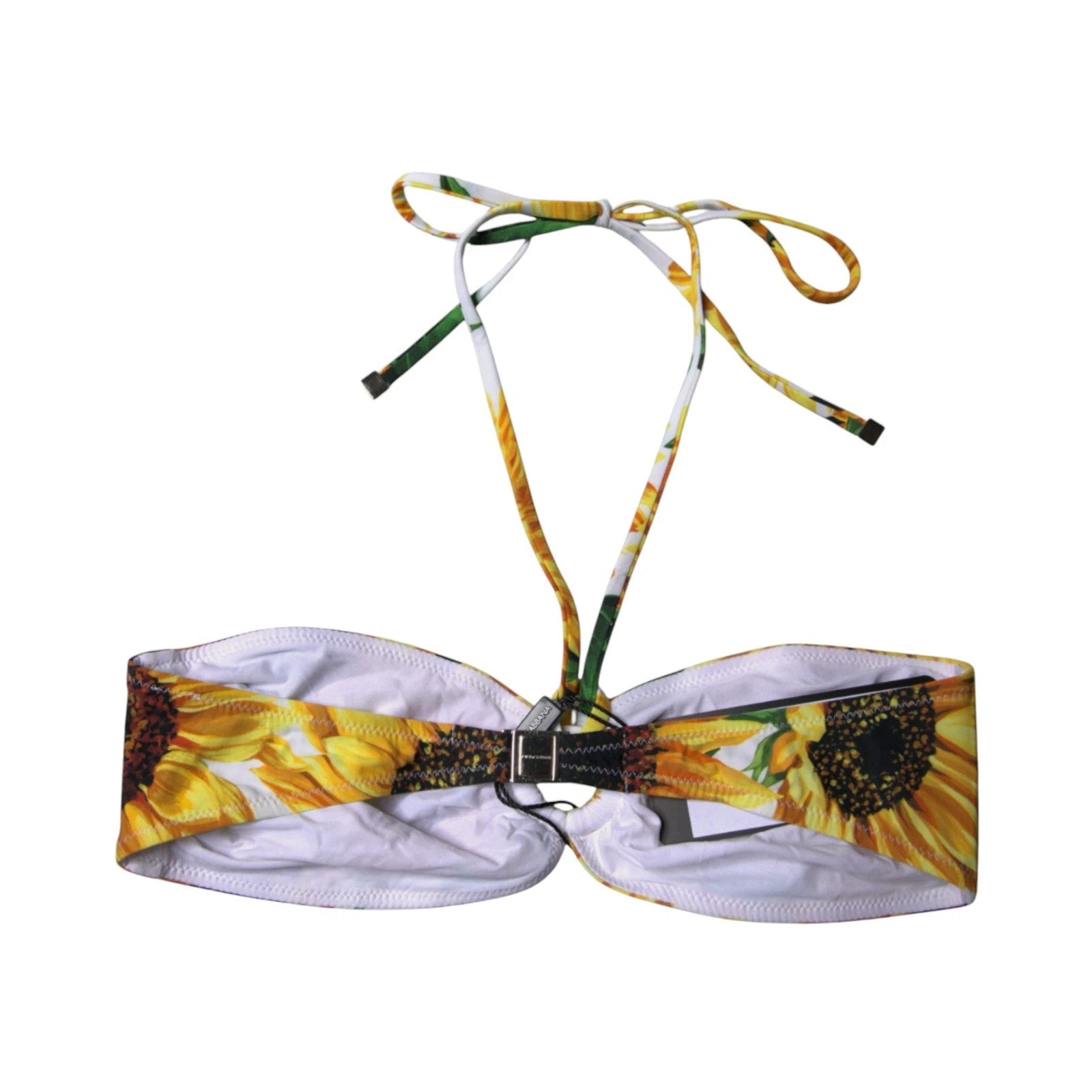 Dolce & Gabbana Multicolor Floral Halter Beachwear Bikini Top Swimwear by Dolce & Gabbana