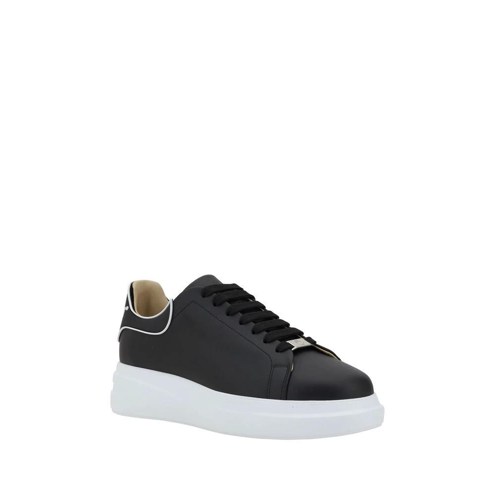 Baskets basses Bos Taurus en cuir de veau noir Philipp Plein