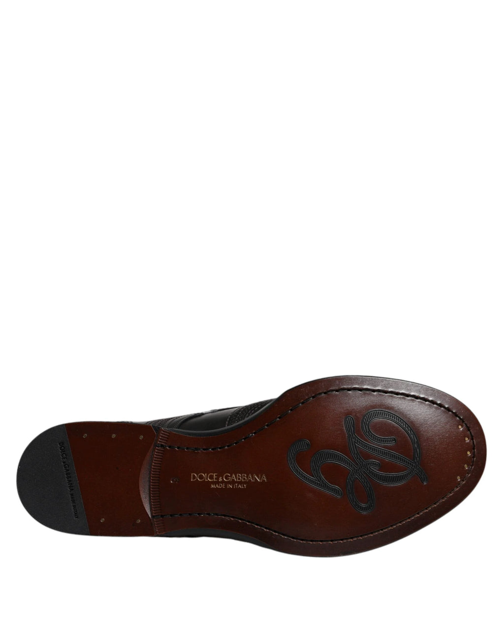 Dolce & Gabbana Black Embroidered Classic Leather Derby Dress Shoes by Dolce & Gabbana