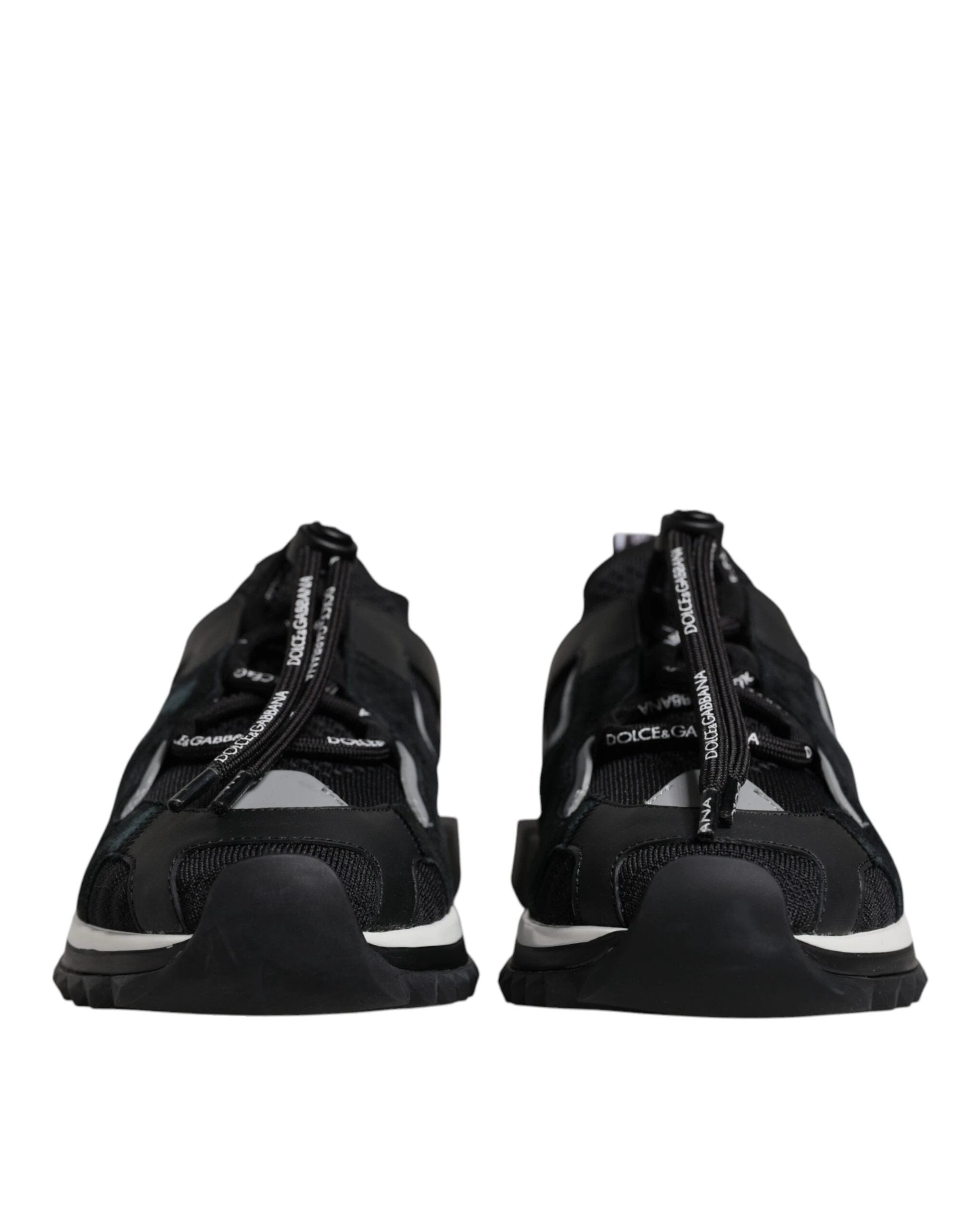 Dolce & Gabbana Black Mesh Sorrento Trekking Sneakers Shoes by Dolce & Gabbana