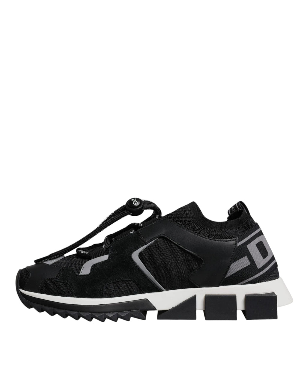 Dolce & Gabbana Black Mesh Sorrento Trekking Sneakers Shoes by Dolce & Gabbana