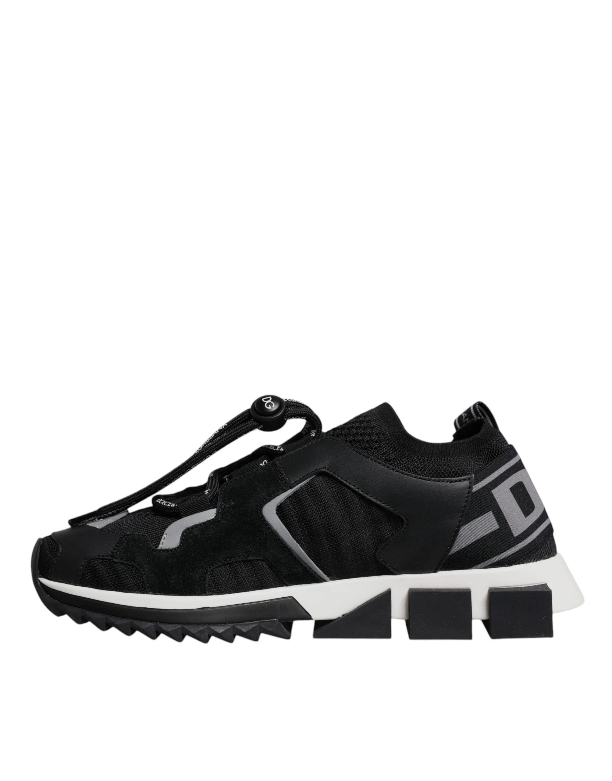 Dolce & Gabbana Black Mesh Sorrento Trekking Sneakers Shoes by Dolce & Gabbana