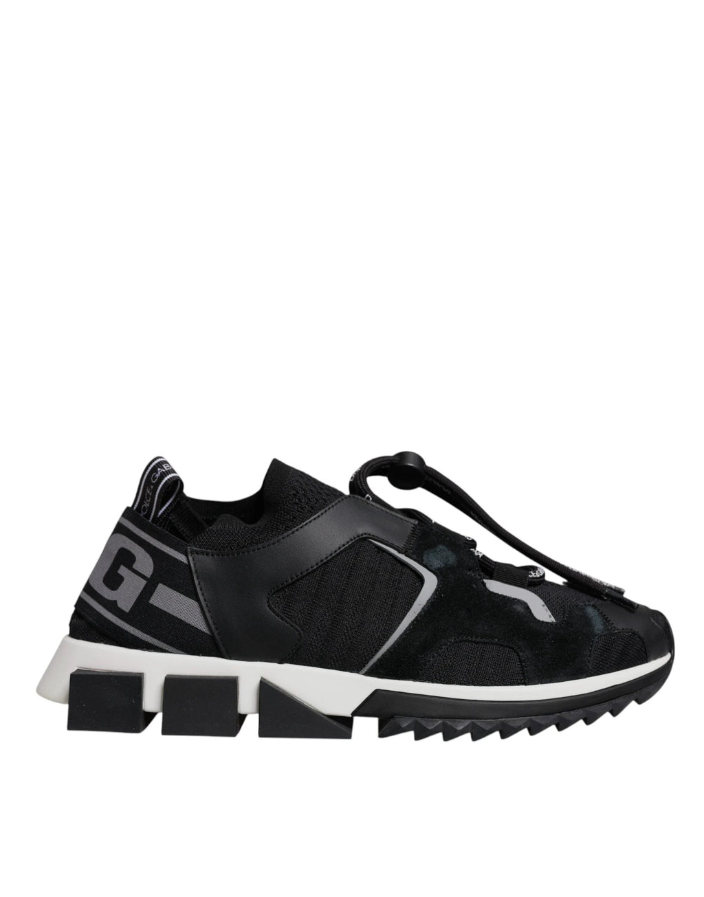 Dolce & Gabbana Black Mesh Sorrento Trekking Sneakers Shoes by Dolce & Gabbana