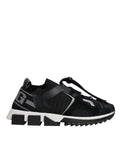 Dolce & Gabbana Black Mesh Sorrento Trekking Sneakers Shoes by Dolce & Gabbana