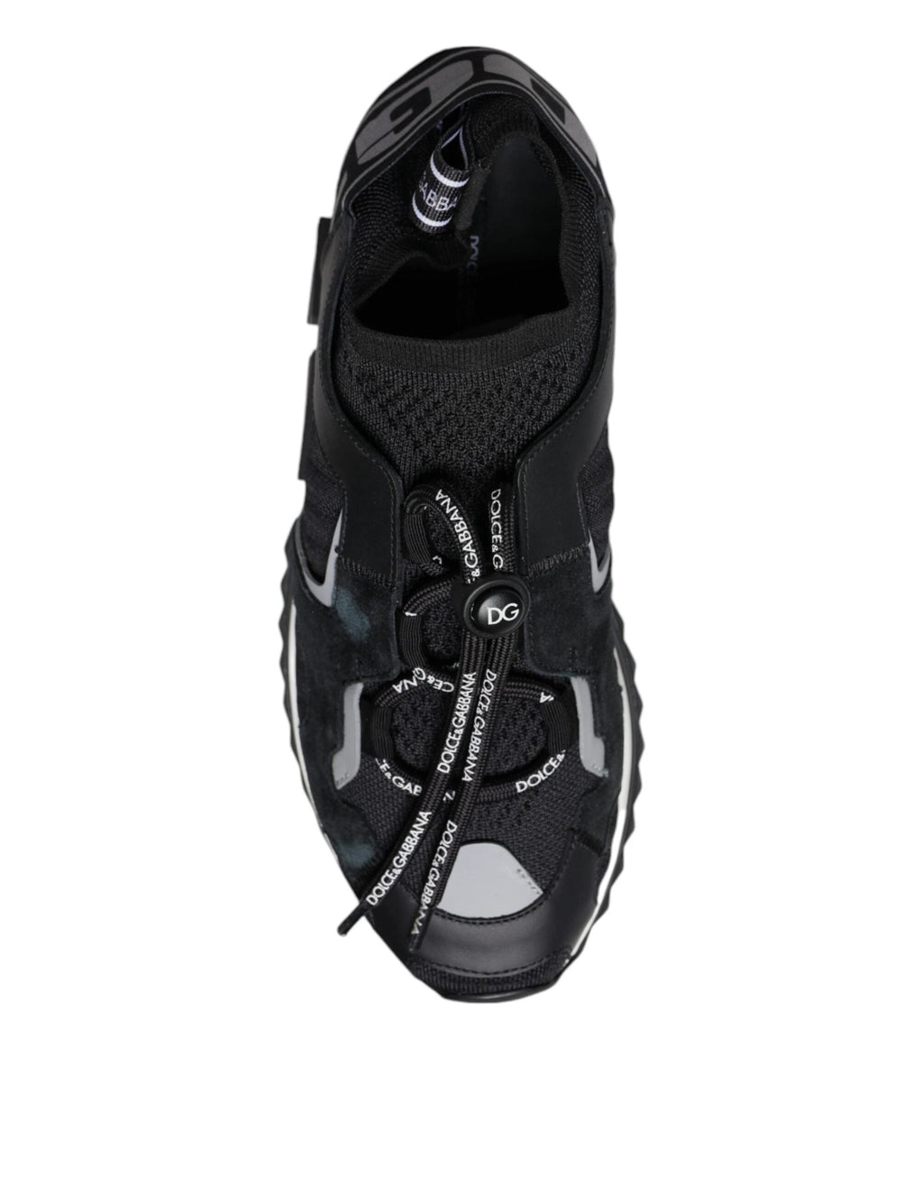 Dolce & Gabbana Black Mesh Sorrento Trekking Sneakers Shoes by Dolce & Gabbana
