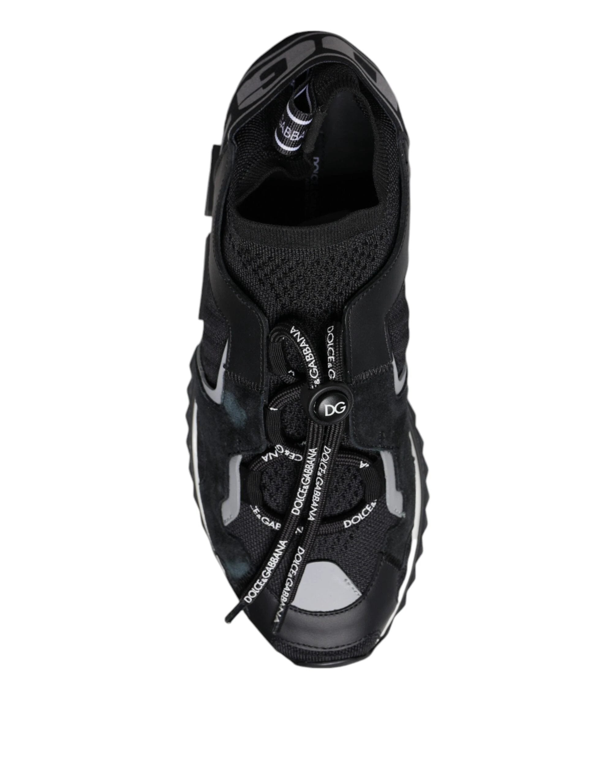 Dolce & Gabbana Black Mesh Sorrento Trekking Sneakers Shoes by Dolce & Gabbana