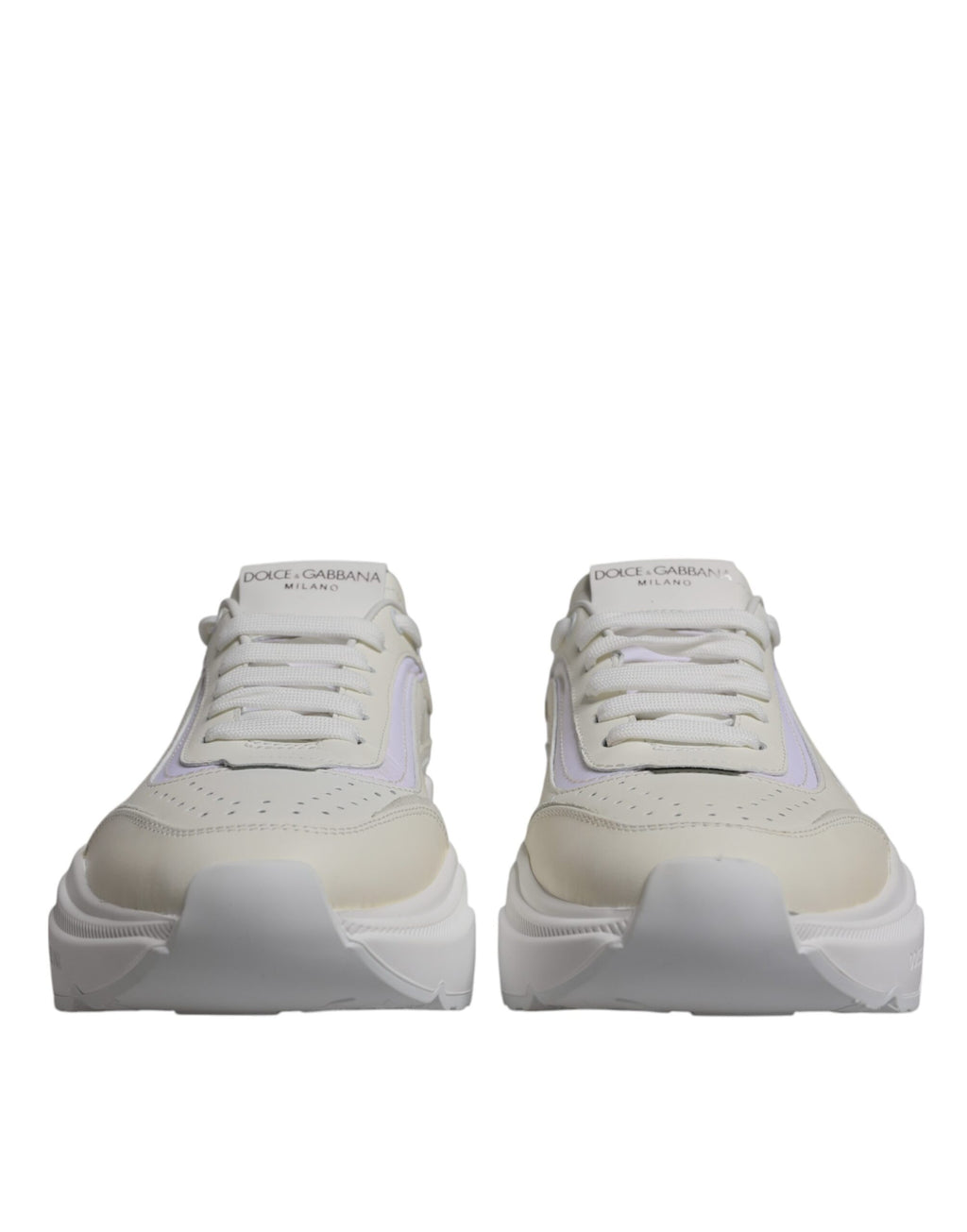 Dolce & Gabbana White Daymaster Low Top Sneakers Shoes by Dolce & Gabbana