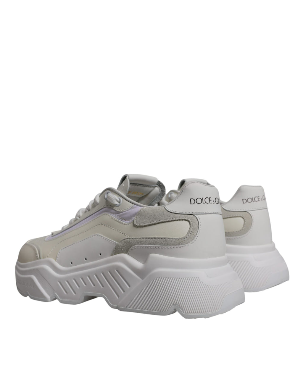 Dolce & Gabbana White Daymaster Low Top Sneakers Shoes by Dolce & Gabbana