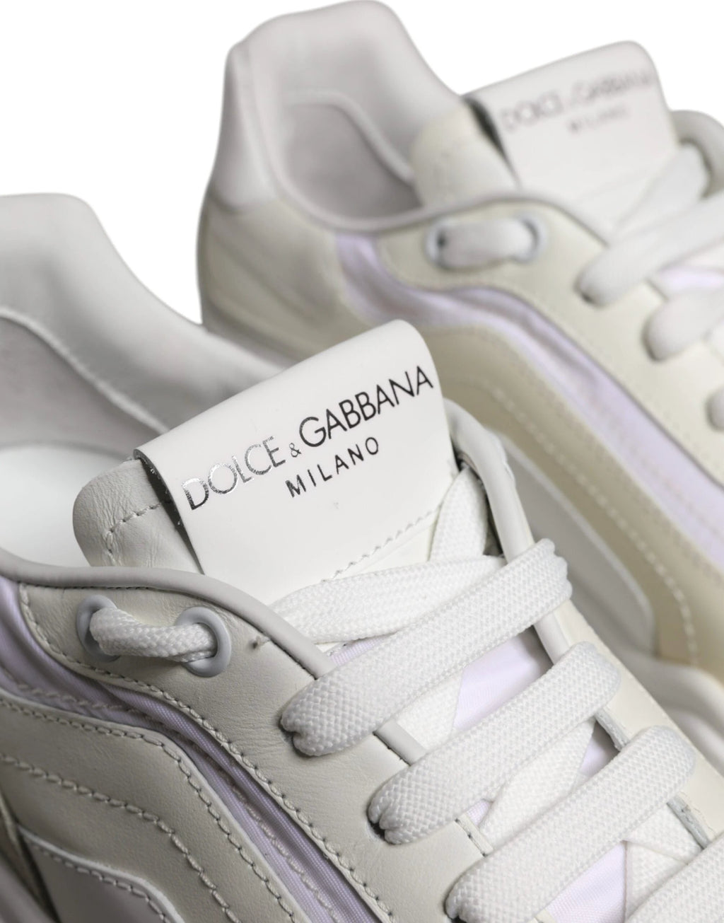 Dolce & Gabbana White Daymaster Low Top Sneakers Shoes by Dolce & Gabbana