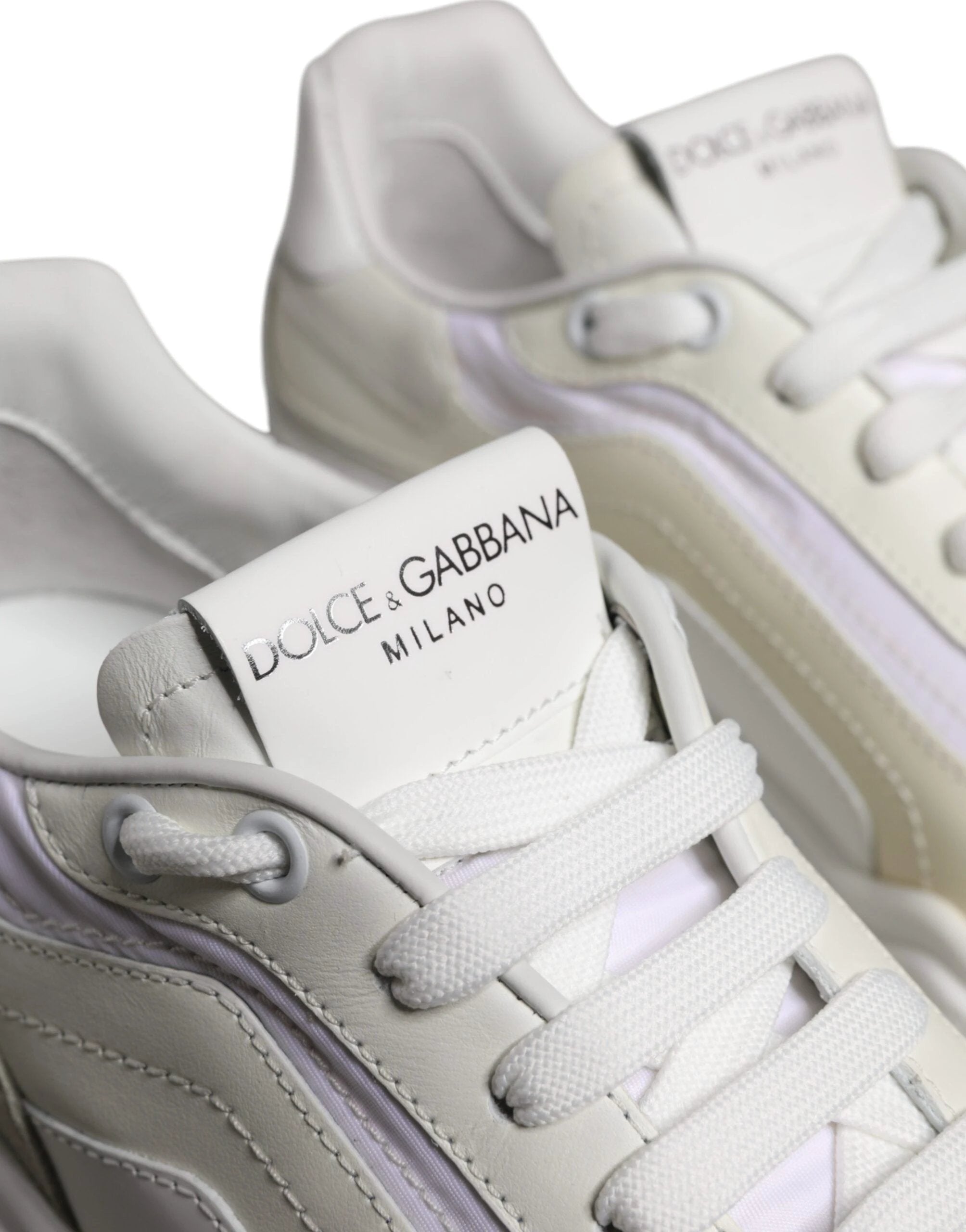 Dolce & Gabbana White Daymaster Low Top Sneakers Shoes by Dolce & Gabbana