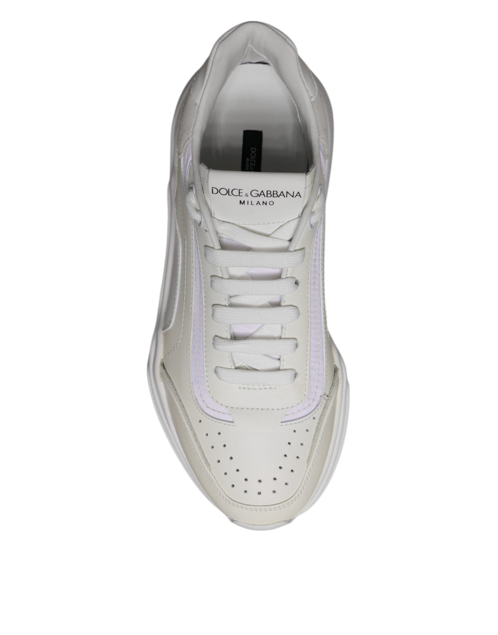 Dolce & Gabbana White Daymaster Low Top Sneakers Shoes by Dolce & Gabbana