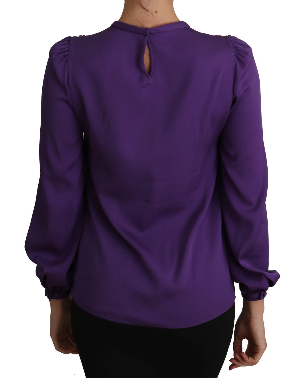 Dolce & Gabbana Purple Blouse Prince Fairy Tale Embellished Top by Dolce & Gabbana