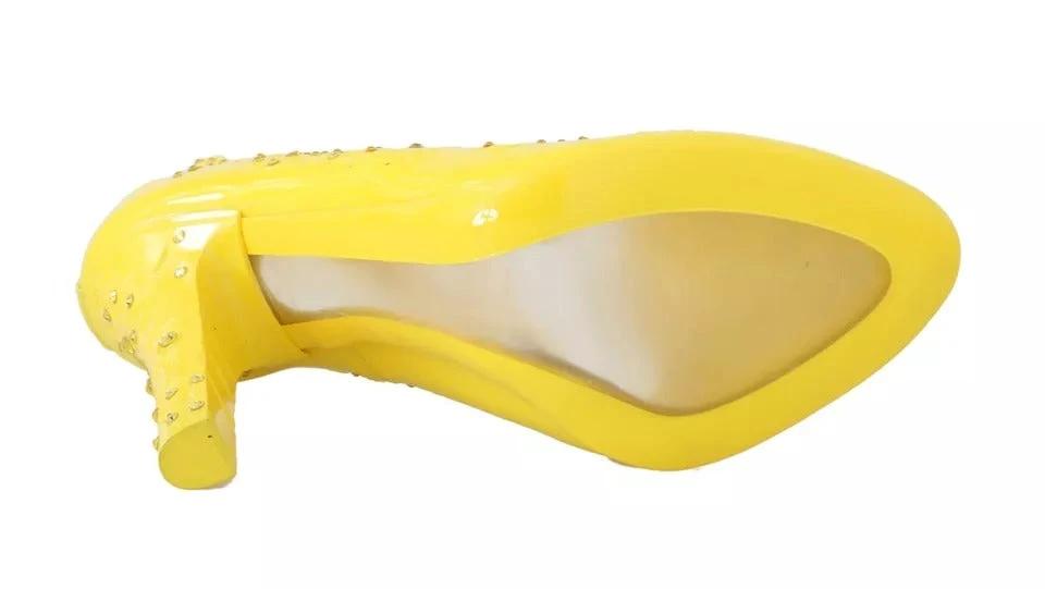 Dolce & Gabbana Yellow Crystal Heels CINDERELLA Shoes by Dolce & Gabbana