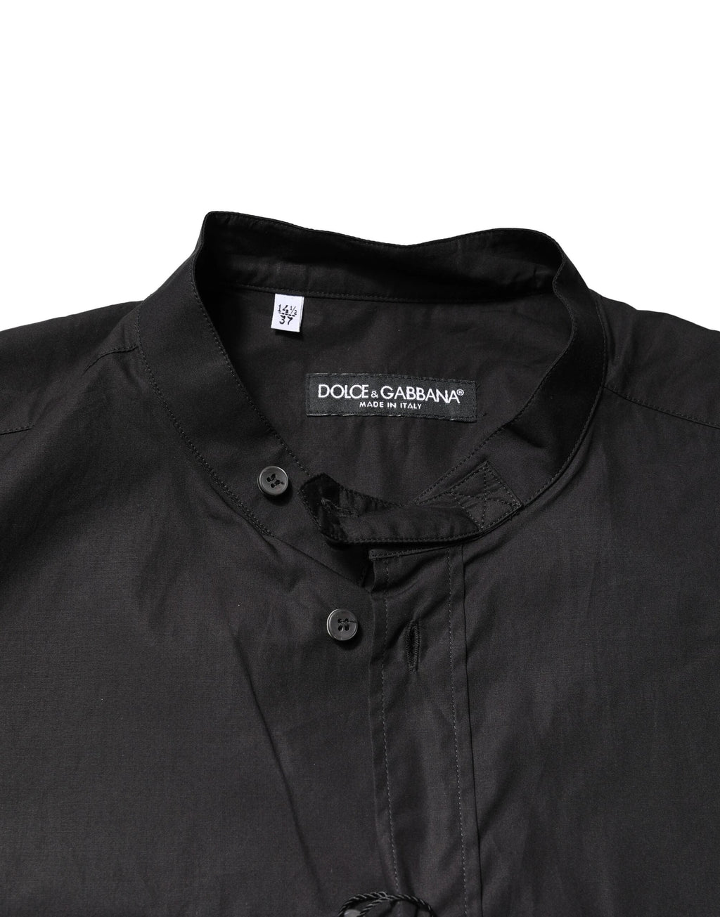 Dolce & Gabbana Black Cotton Button Down Men Casual Shirt by Dolce & Gabbana