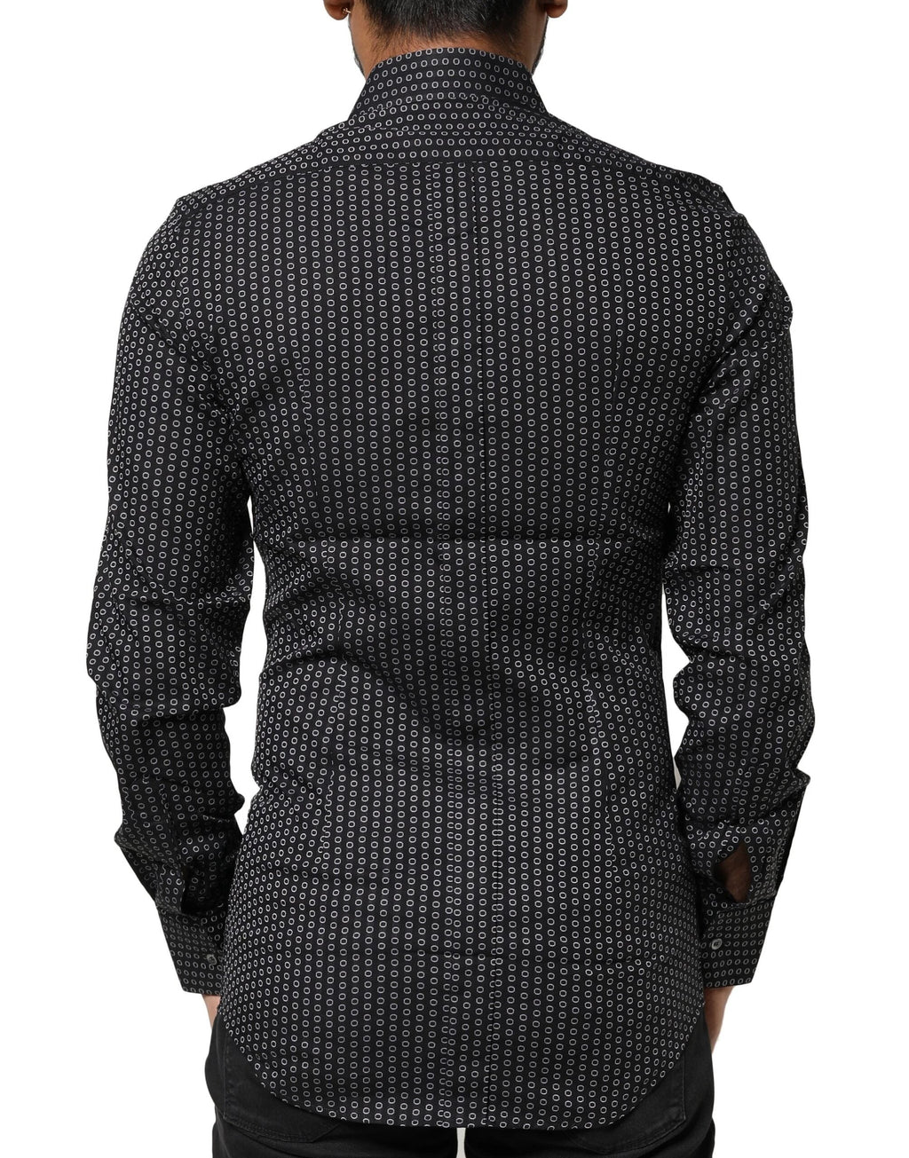 Dolce & Gabbana Black GOLD Patterned Cotton Men Dress Shirt by Dolce & Gabbana
