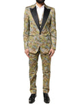Dolce & Gabbana Multicolor Camouflage SICILIA 3 Piece Suit by Dolce & Gabbana