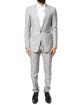 Dolce & Gabbana Light Gray Wool GOLD 2 Piece Formal Suit by Dolce & Gabbana