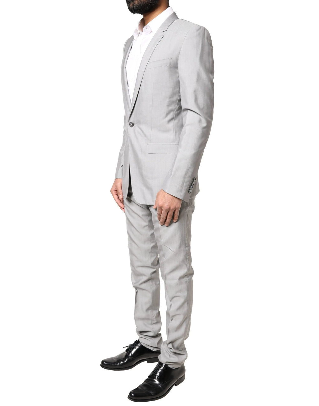 Dolce & Gabbana Light Gray Wool GOLD 2 Piece Formal Suit by Dolce & Gabbana