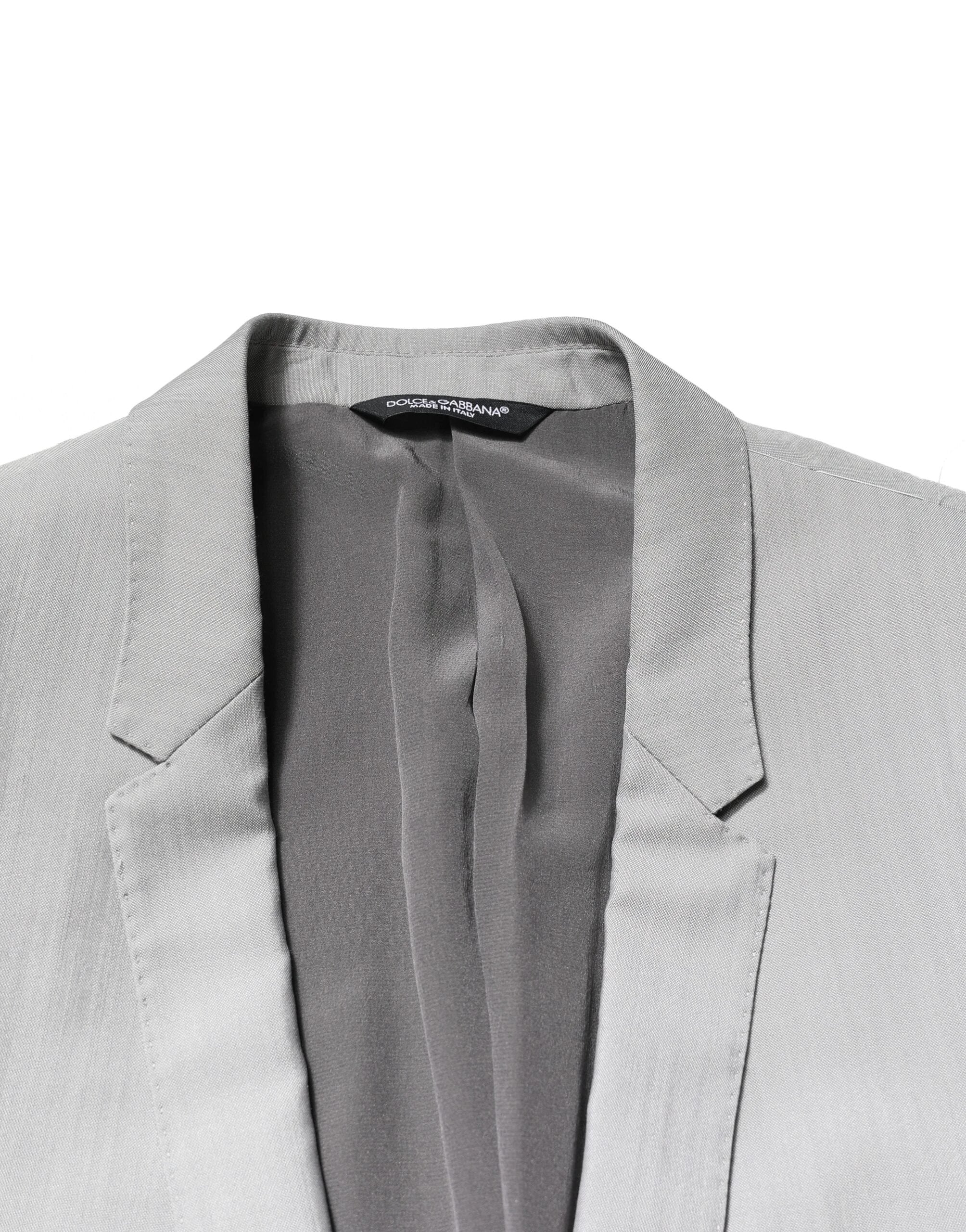 Dolce & Gabbana Light Gray Wool GOLD 2 Piece Formal Suit by Dolce & Gabbana