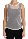Dolce & Gabbana White Net Transparent Sleeveless Tank Top by Dolce & Gabbana