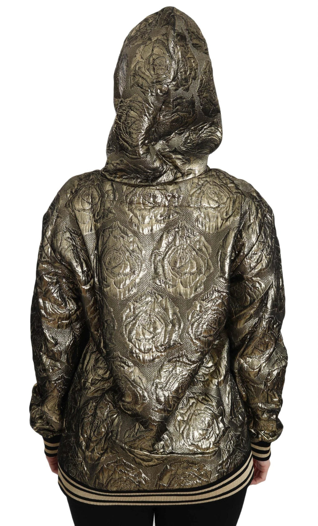 Dolce & Gabbana Im The Queen Jaquard Gold Sweatshirt Hoodie by Dolce & Gabbana