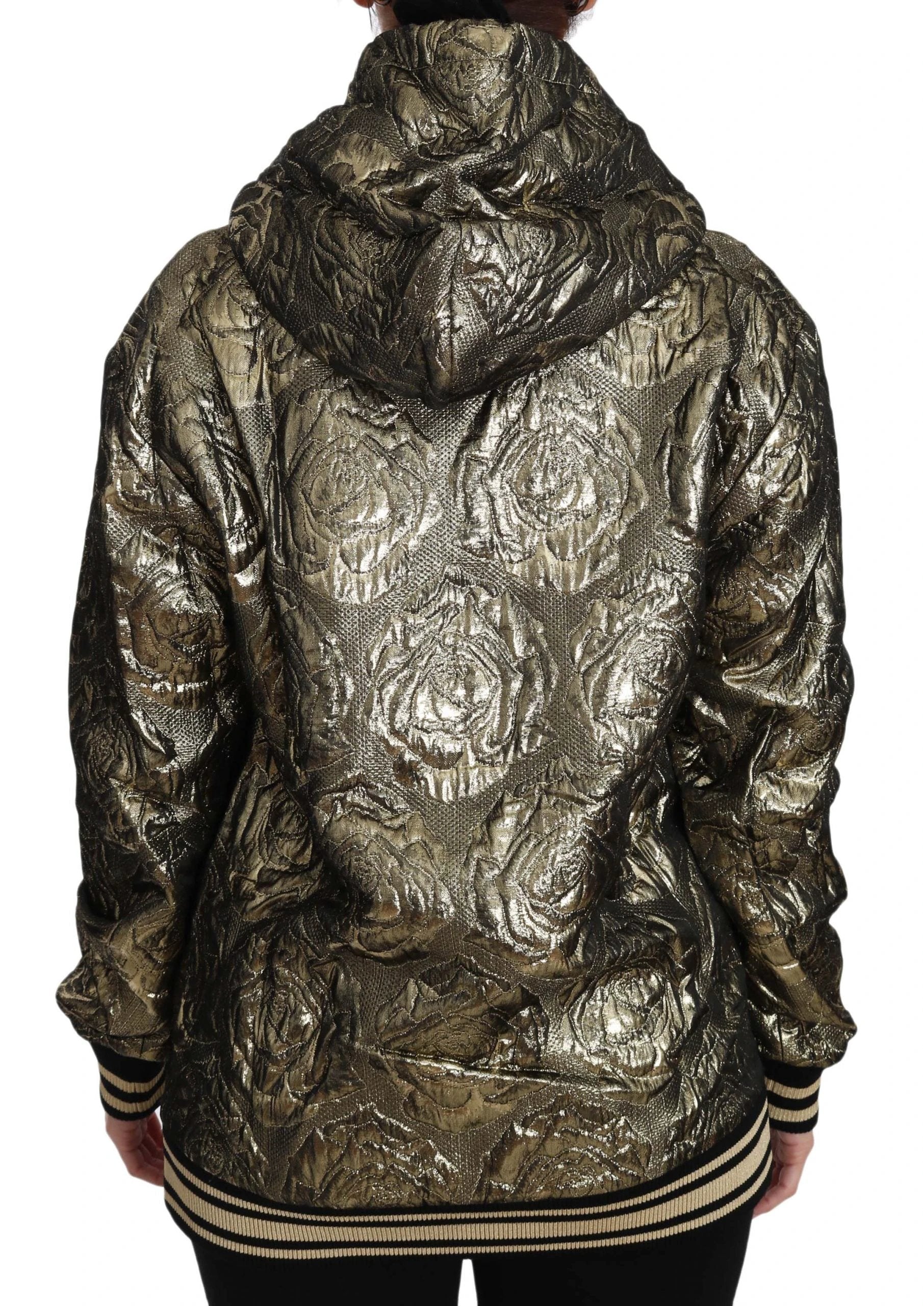 Dolce & Gabbana Im The Queen Jaquard Gold Sweatshirt Hoodie by Dolce & Gabbana