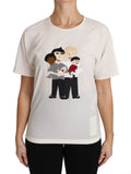 Dolce & Gabbana White Silk Stretch #dgfamily T-shirt by Dolce & Gabbana