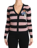 Dolce & Gabbana Pink Floral Cashmere Cardigan Sweater by Dolce & Gabbana