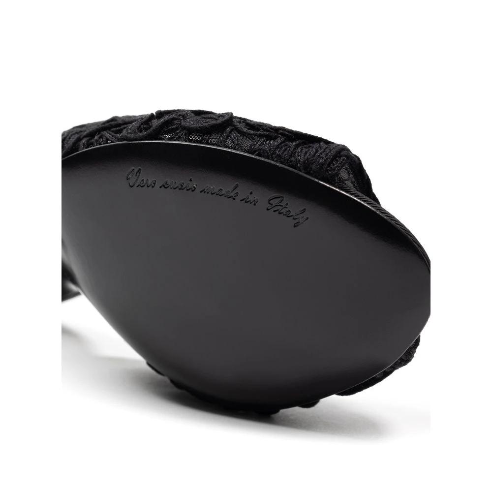 Dolce & Gabbana Black Cotton Mules by Dolce & Gabbana