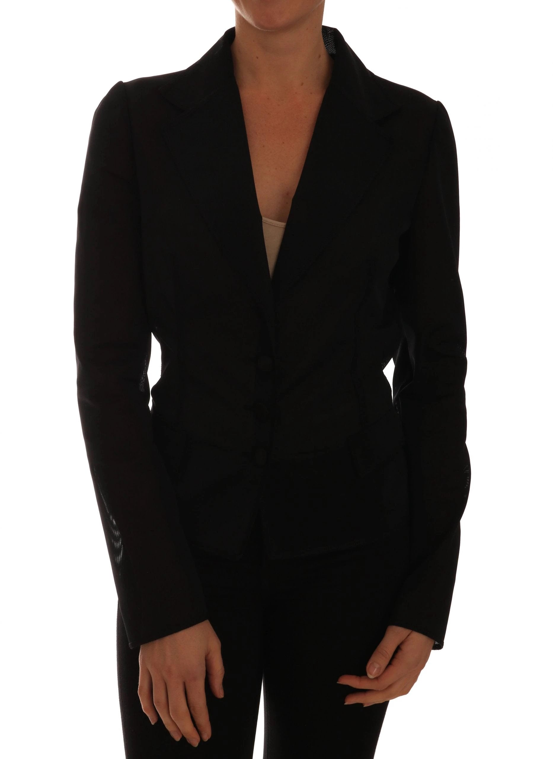 Dolce & Gabbana Black Nylon Net Blazer Jacket by Dolce & Gabbana