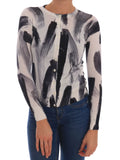 Dolce & Gabbana Cardigan Lightweight Silk Paint Stroke Sweater by Dolce & Gabbana