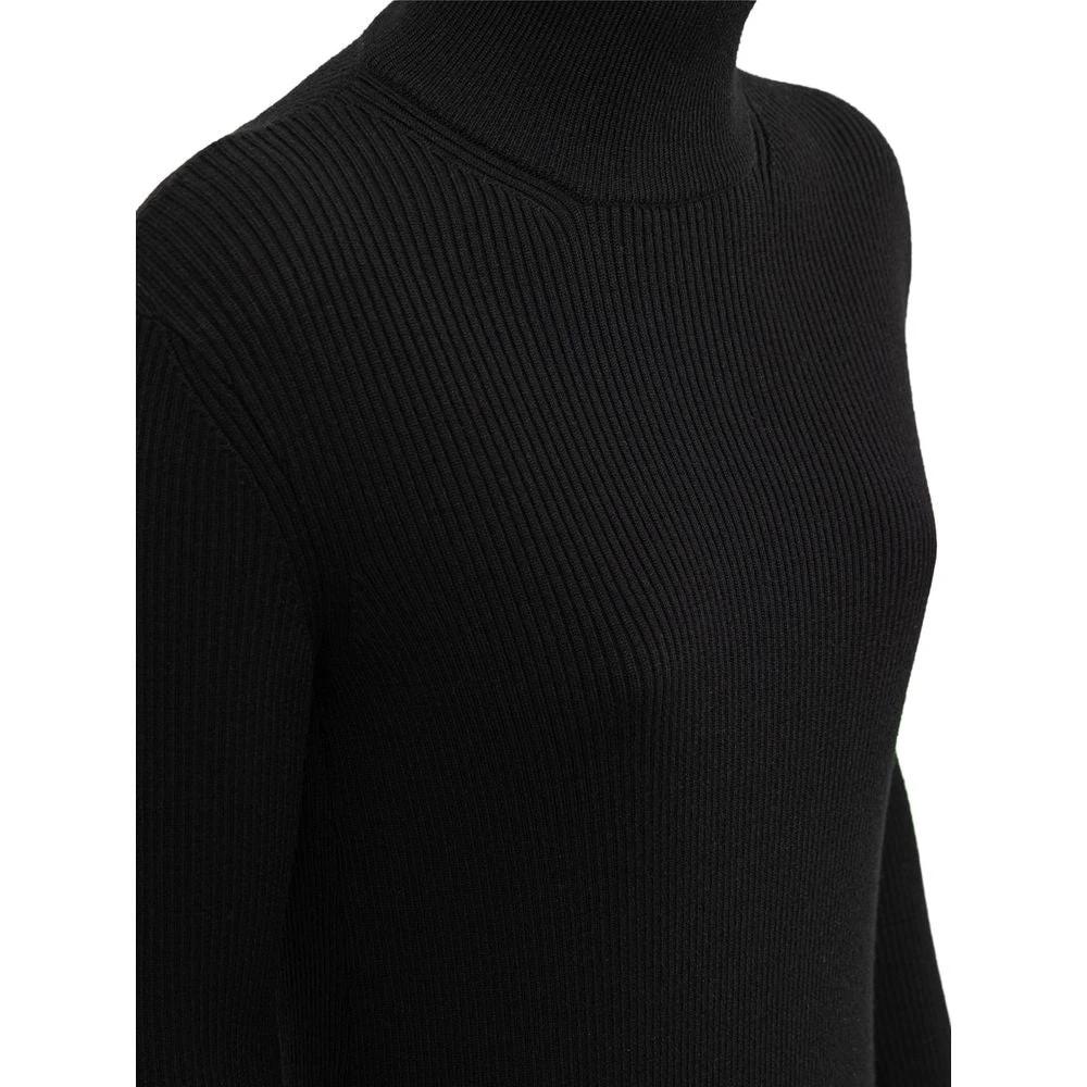 Bottega Veneta Black Wool Long Dress by Bottega Veneta
