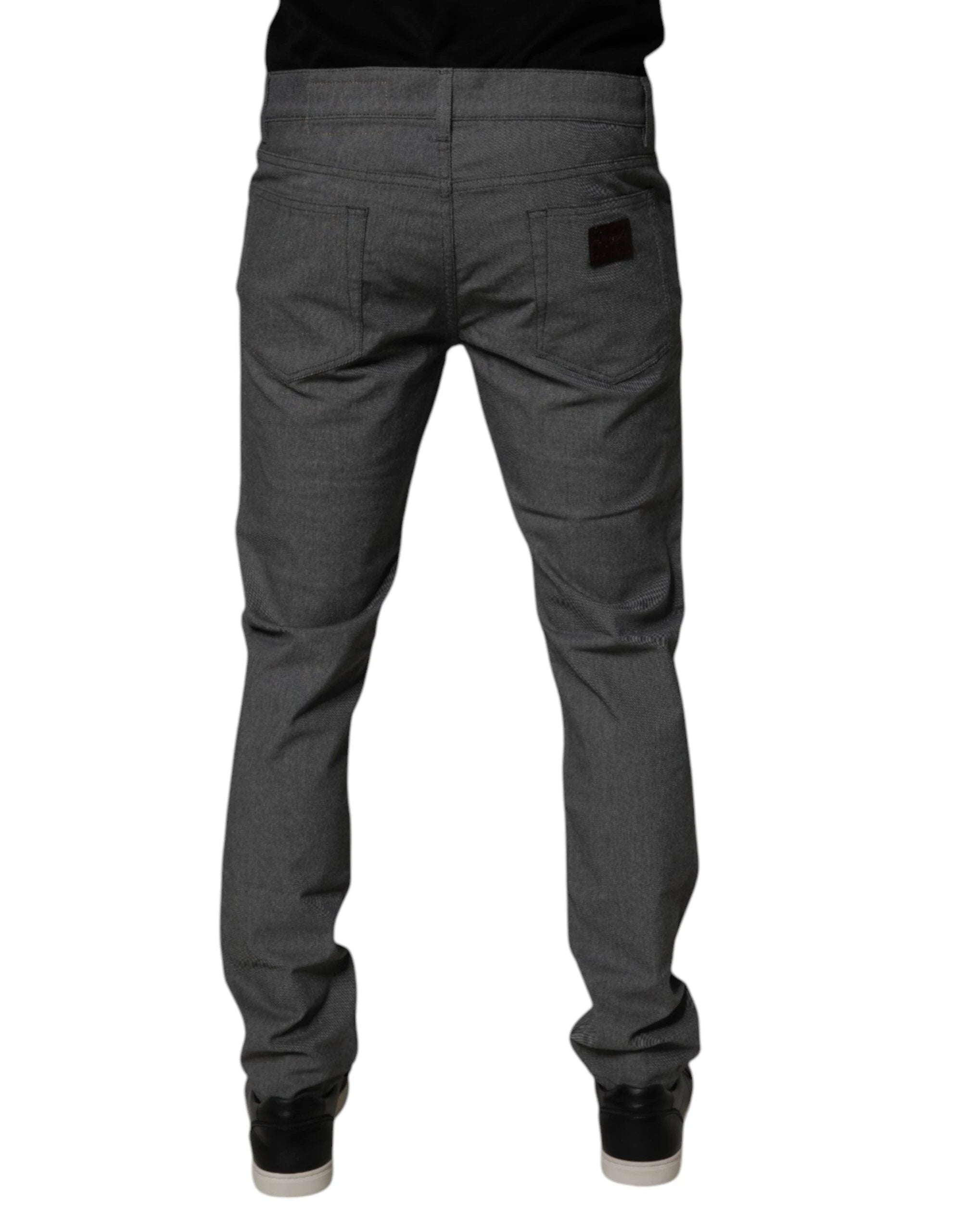 Dolce & Gabbana Gray Cotton Stretch Skinny Denim Jeans by Dolce & Gabbana