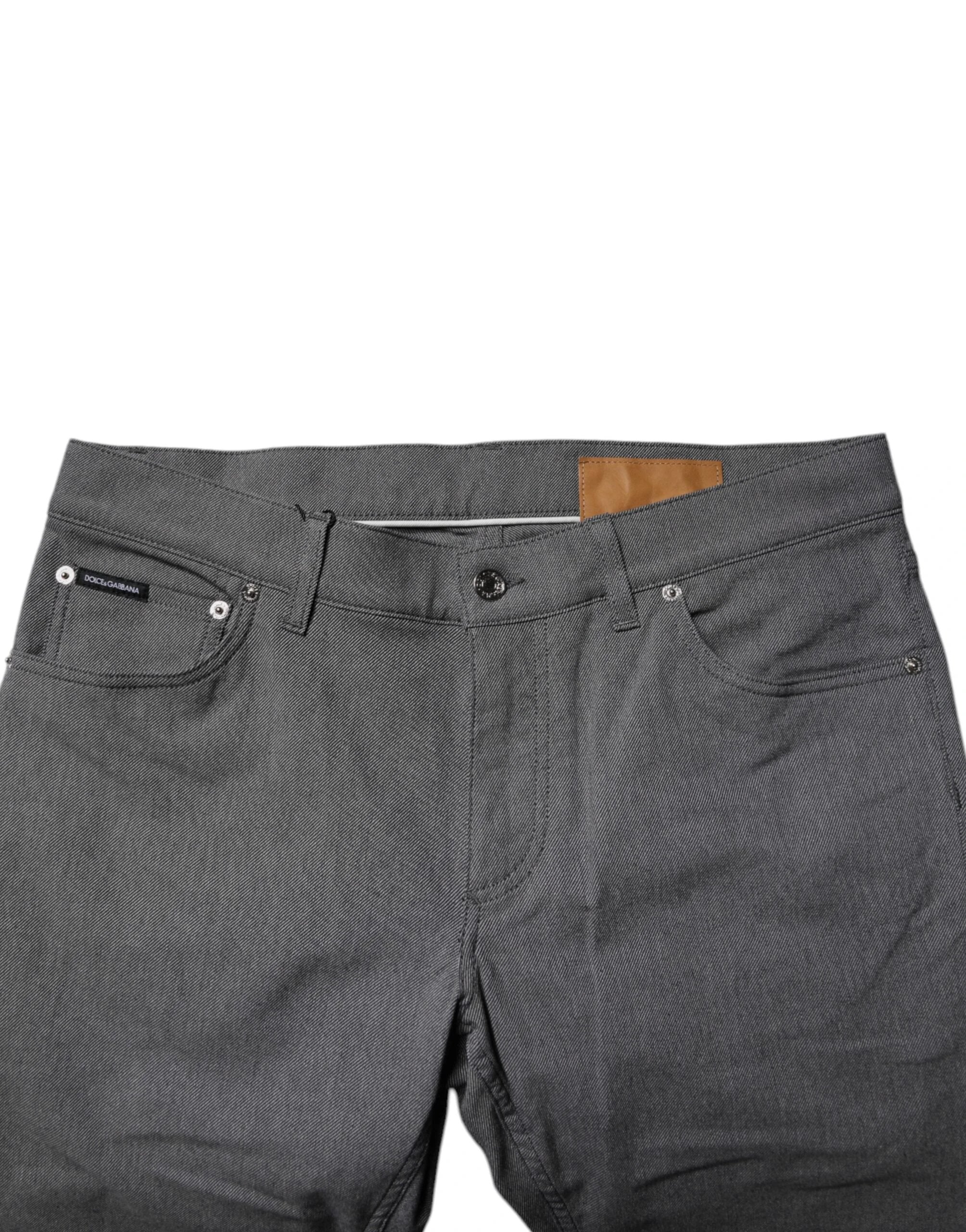 Dolce & Gabbana Gray Cotton Stretch Skinny Denim Jeans by Dolce & Gabbana