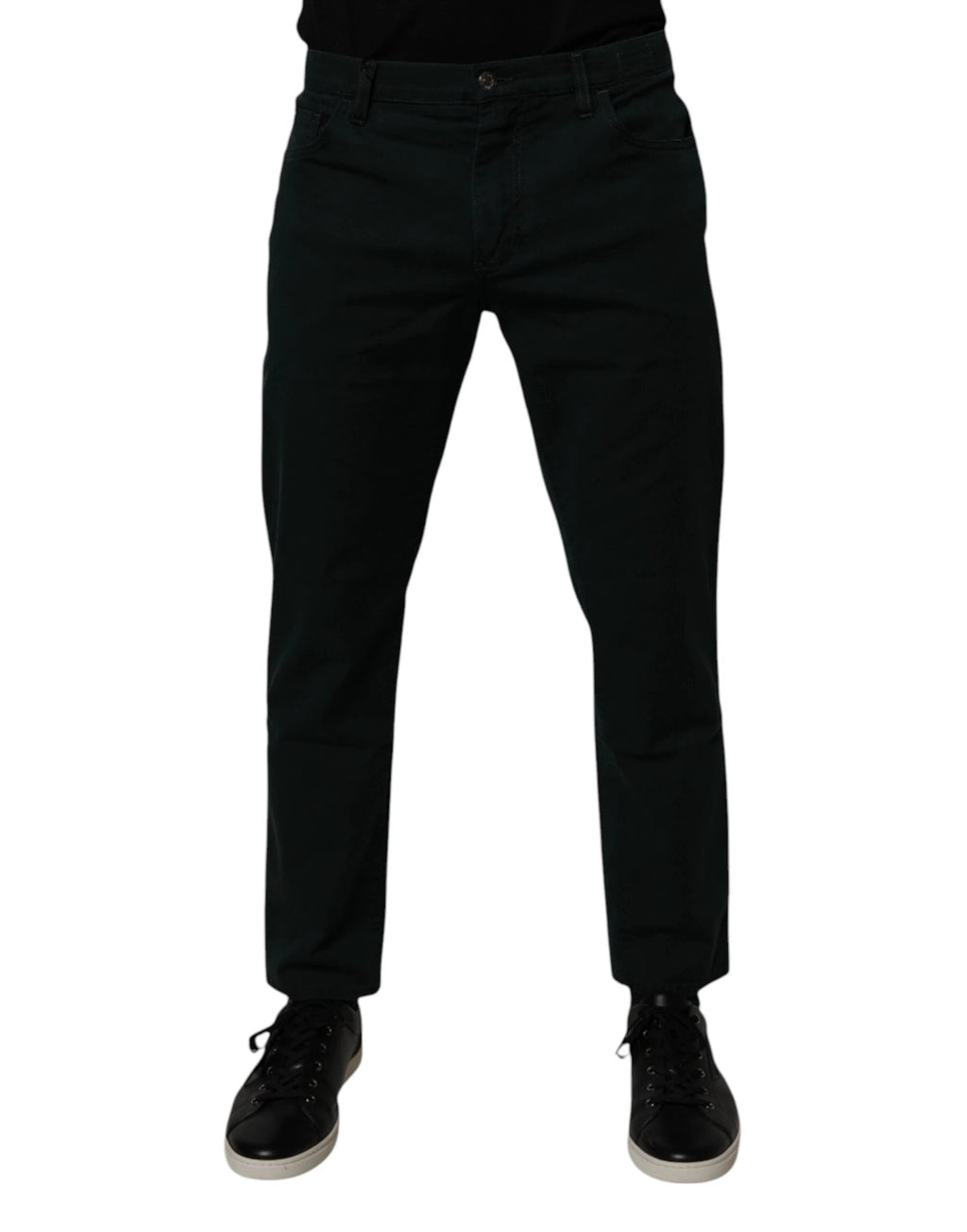 Dolce & Gabbana Dark Green Cotton Loose Men Denim Jeans by Dolce & Gabbana