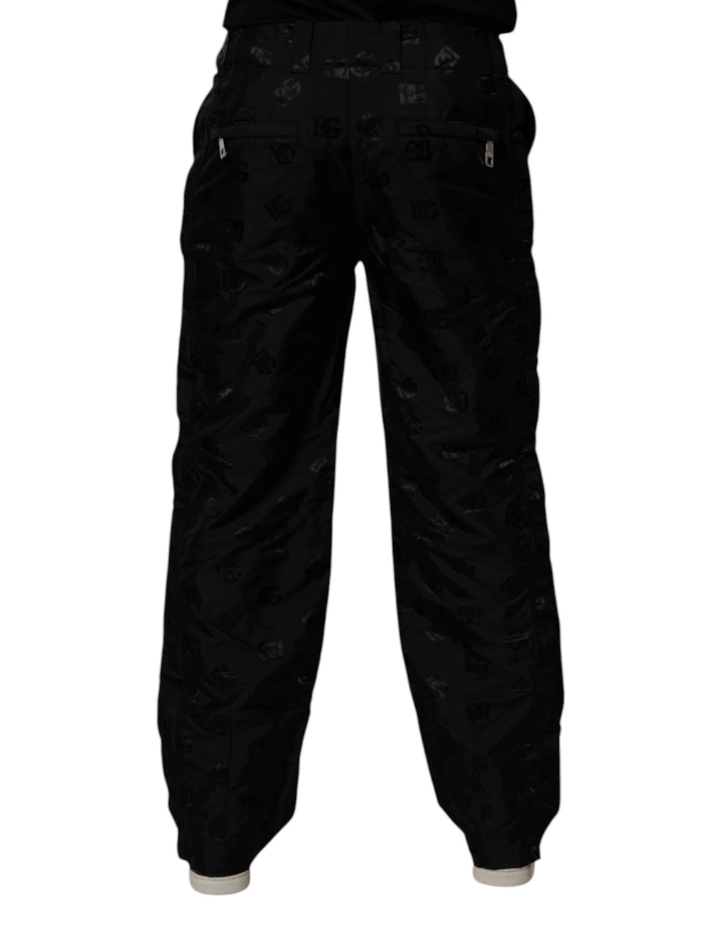 Dolce & Gabbana Black Logo Monogram Straight Pants by Dolce & Gabbana