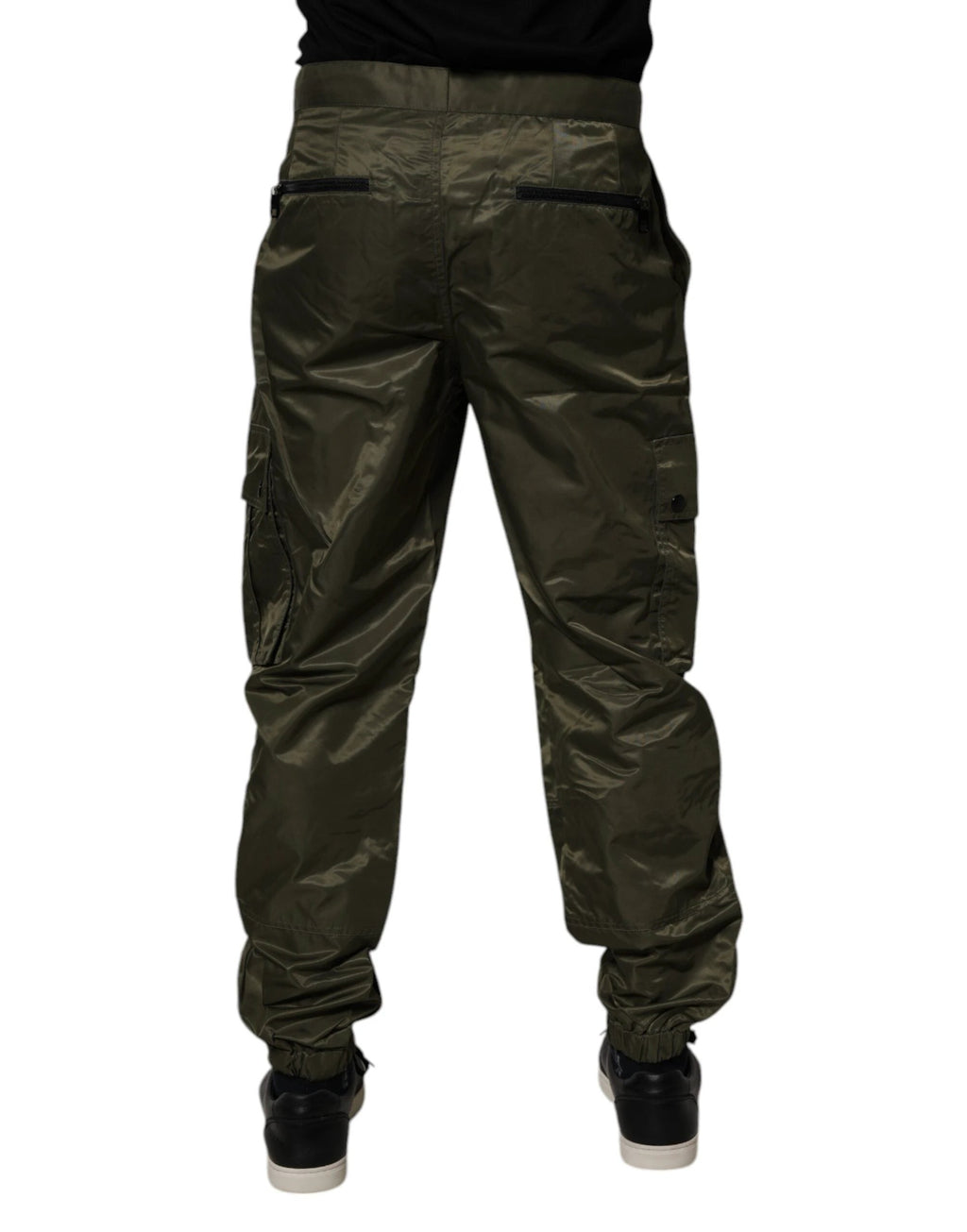 Dolce & Gabbana Dark Green Nylon Cargo Pants by Dolce & Gabbana