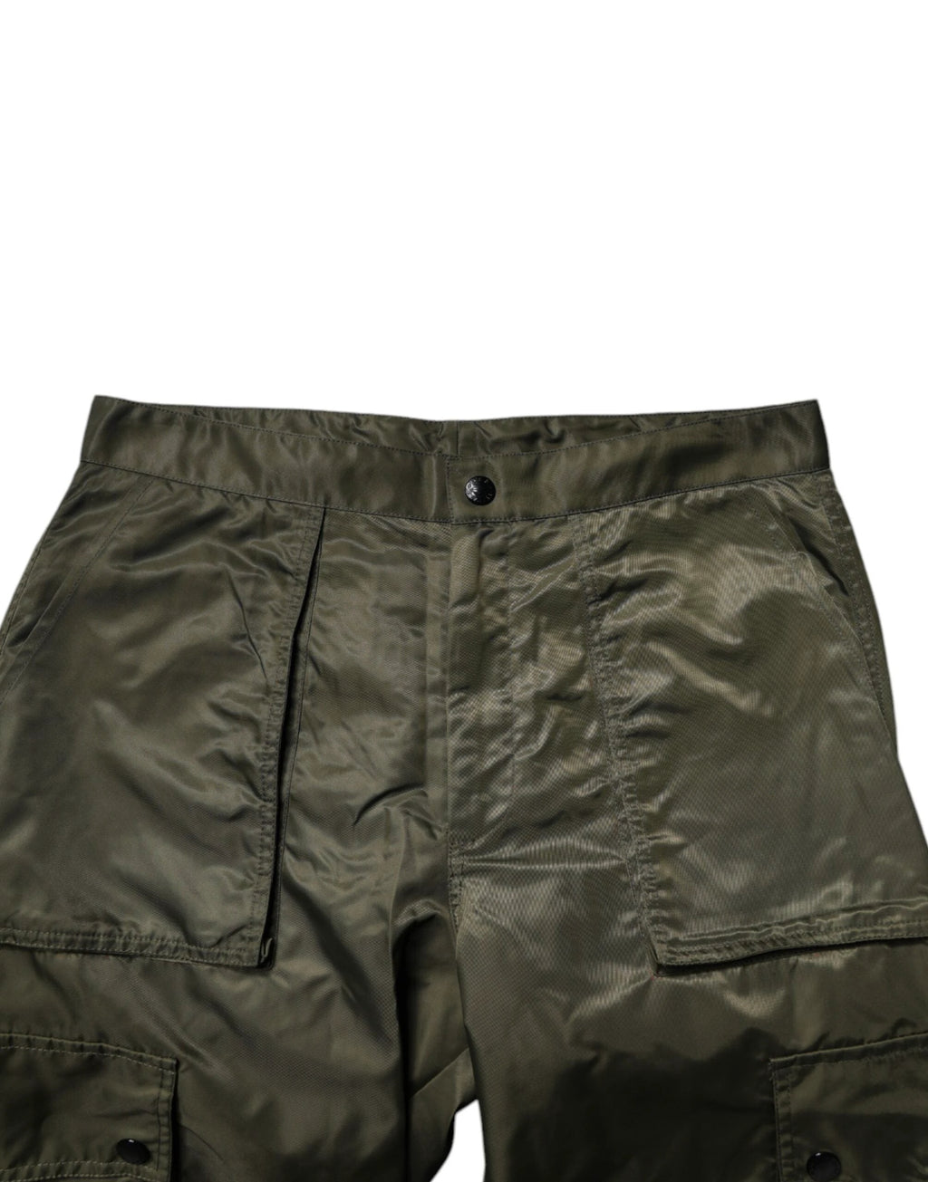 Dolce & Gabbana Dark Green Nylon Cargo Pants by Dolce & Gabbana