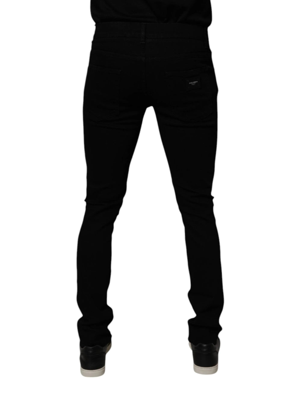 Dolce & Gabbana Black Cotton Stretch Skinny Men Denim Jeans by Dolce & Gabbana
