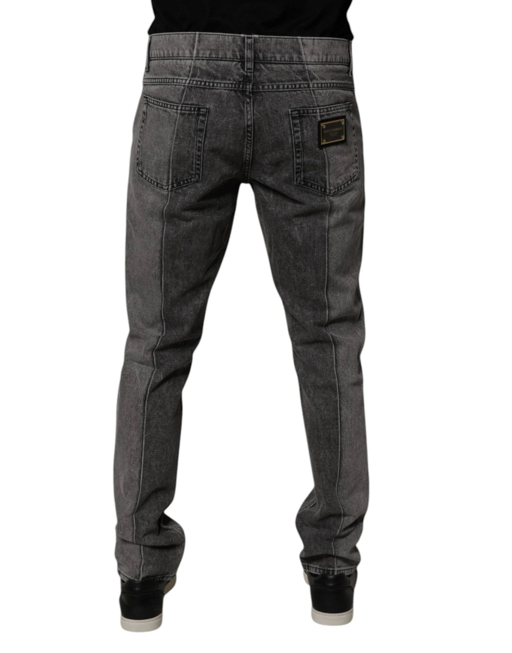 Dolce & Gabbana Two Tone Gray Cotton Denim Jeans by Dolce & Gabbana
