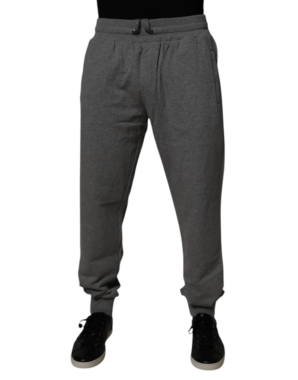 Dolce & Gabbana Gray Logo Cotton Jogger Men Sweatpants Pants by Dolce & Gabbana