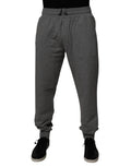 Dolce & Gabbana Gray Logo Cotton Jogger Men Sweatpants Pants by Dolce & Gabbana